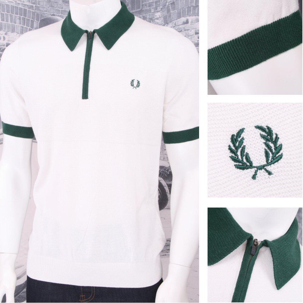 Green and white shop fred perry polo